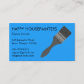 ハウスペインターコントラクターハンドマンカッコいい建築 名刺 (正面)