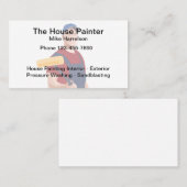ハウスペインターシンプルビジネスカードテンプレート 名刺 (正面/裏面)