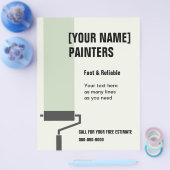 ハウスペインターズフライヤーとカスタム文字 チラシ (シングル)