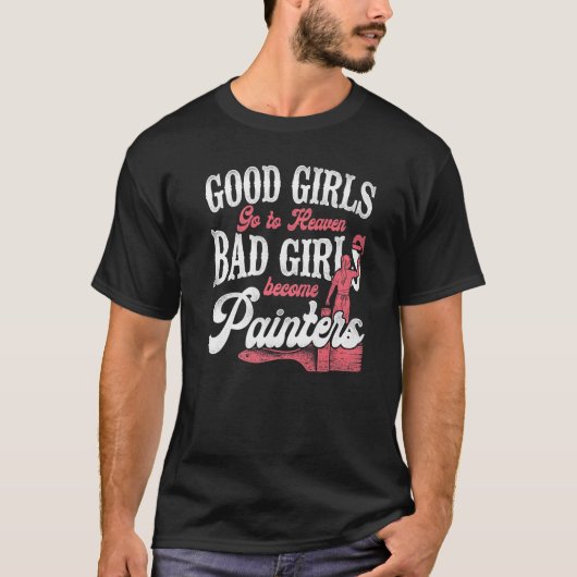 ハウスペインターデコレーター女性画家ガールグッドG Tシャツ (正面)