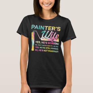 ハウスペインターデコレーター妻の水彩画家 Tシャツ