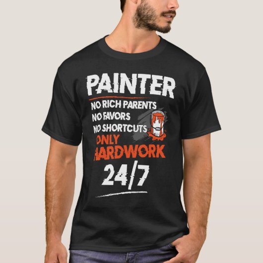 ハウスペインターデコレーター画家No金持ちの両親No Tシャツ (正面)