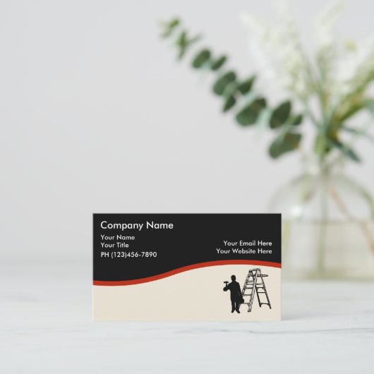 ハウスペインターデザイン 名刺 (スタンド正面)