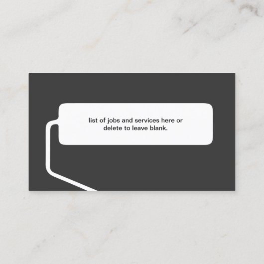 ハウスペインターブラック絵画ズ・ビジネス 名刺 (裏面)