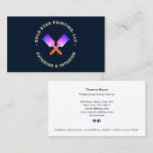 ハウスペインター交差ブラシビジネスカード 名刺 (正面/裏面)