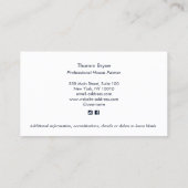 ハウスペインター交差ブラシビジネスカード 名刺 (裏面)