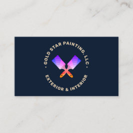 ハウスペインター交差ブラシビジネスカード 名刺