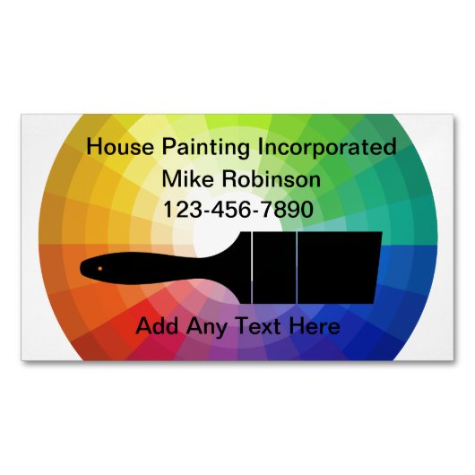 ハウスペインター磁気モダン名刺 マグネット名刺 (正面)