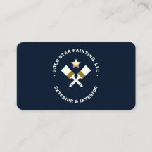 ハウスペインター絵を描クロスブラシ名刺