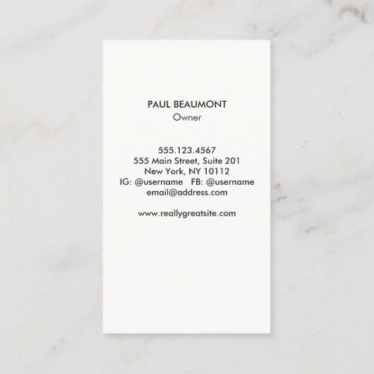 ハウスペインター絵を描ブラシのロゴ 名刺 (裏面)