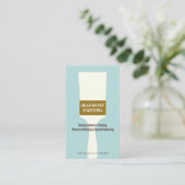 ハウスペインター絵を描ブラシのロゴ 名刺 (スタンド正面)