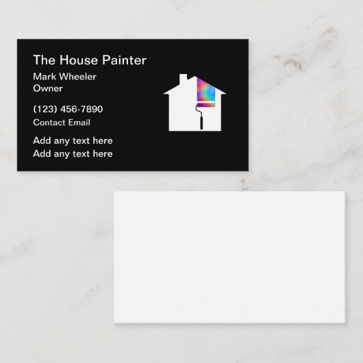 ハウスペインター絵画ハウスロゴデザイン 名刺 (正面/裏面)