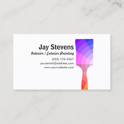 ハウスペインタ絵を描ーブラシ 名刺 (正面)