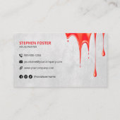 ハウスペインタ絵を描ー請業者ドリ絵を描ップサービス 名刺 (裏面)