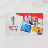 ハウスペインタ絵を描ー請業者ドリ絵を描ップサービス 名刺 (正面)