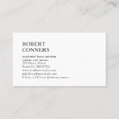 ハウスペイ絵を描ントウィード名刺 名刺 (裏面)