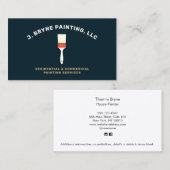 ハウスペイ絵を描ントブラシ名刺 名刺 (正面/裏面)