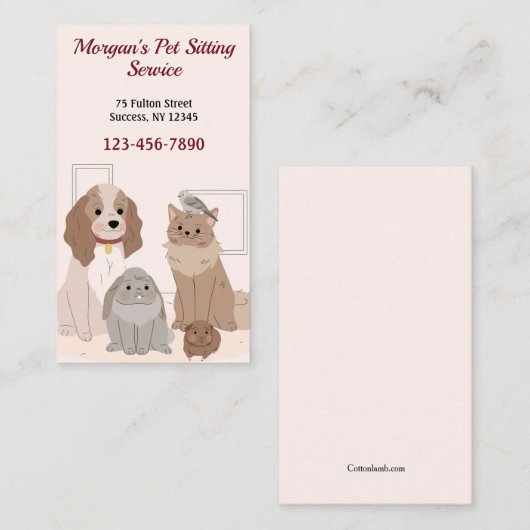 ハウスペッツシッティングサービス名刺 名刺 (正面/裏面)