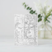 ハウスペンシルアートスケッチカラー |はがき ポストカード (スタンド正面)