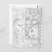 ハウスペンシルアートスケッチカラー |はがき ポストカード (正面/裏面)