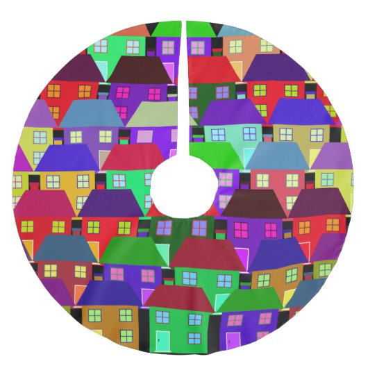 ハウスホカラフルームコミュニティ ブラッシュドポリエステルツリースカート (正面)