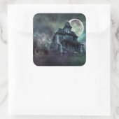 ハウスホラー幽霊のよく出るステッカー – ゴーストマンション スクエアシール (バッグ)