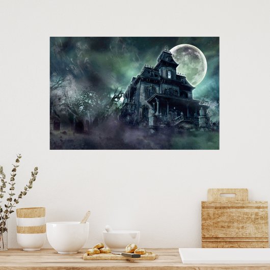 ハウスホラー幽霊のよく出るポスターゴーストマンション ポスター (キッチン)