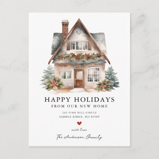 ハウスホリデー魅力的ムービングアナウンスメント 案内ポストカード (正面)