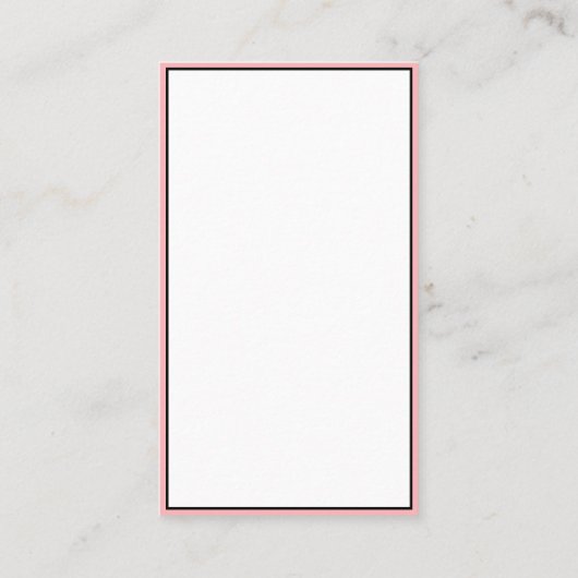 ハウスホームクリーナークリーニングサービスシンプルピンク 名刺 (裏面)