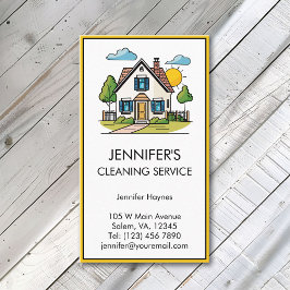 ハウスホームクリーナークリーニングサービスモダンシンプル 名刺