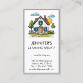 ハウスホームクリーナークリーニングサービスモダンシンプル 名刺 (正面)