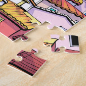 ハウスホームズカートゥーカラフルンコラージュ ジグソーパズル (側面)