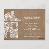 ハウスホームビジネスプロモーションマーケティングカード ポストカード (裏面)