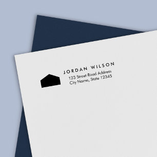 ハウスホームモダンまたはビジネス差出人住所 セルフインキングスタンプ