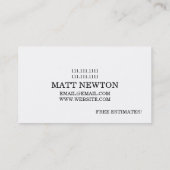 ハウスホームリフォームリフォーム建築 名刺 (裏面)