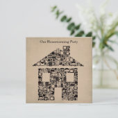 ハウスホーム引っ越し祝いパーティームービングパーティの招待状 招待状 (スタンド正面)