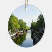 ハウスボーツオンアムステルダムカナル セラミックオーナメント (左)