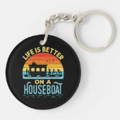 ハウスボートで人生は良い キーホルダー (裏面)