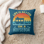 ハウスボートで人生は良い クッション (ブランケット)