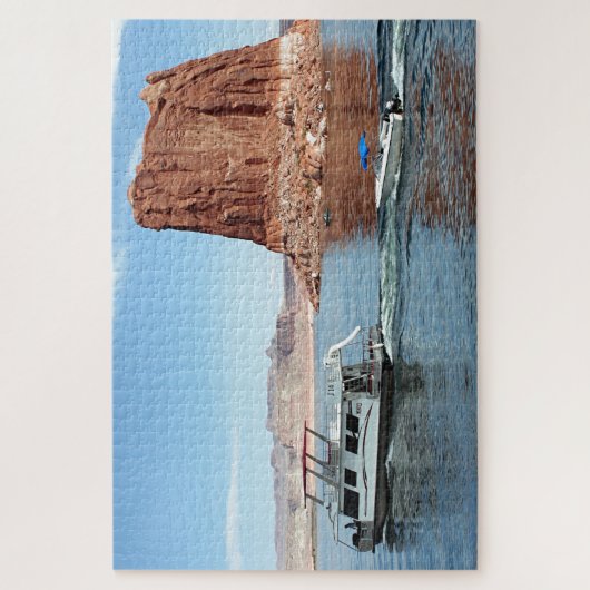 ハウスボート、レイクパウエル、アリゾナ ジグソーパズル (縦)