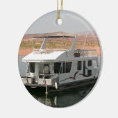 ハウスボート、湖パウエル、アリゾナ、米国5 セラミックオーナメント (左)
