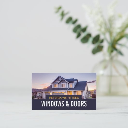 ハウスポートレートウインドウフィッター会社 名刺 (スタンド正面)