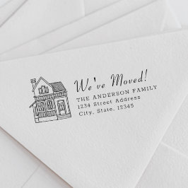 ハウスポートレート引っ越しました差出人住所 セルフインキングスタンプ