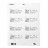 ハウスポートレート引越アナウンス差出人住所 ラベル (フルシート)