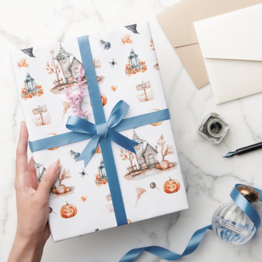 ハウスポ幽霊のよく出るックタキュラハローウィンパーティ ラッピングペーパー (ギフト)