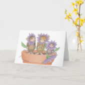 ハウスマウスデザイン® - カード (黄色い花)