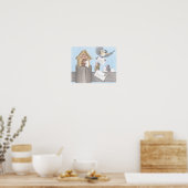 ハウスマウスデザイン® - Wall Art ポスター (キッチン)