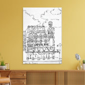 ハウスマン建物 |パリ，ルー・デ・レンヌ キャンバスプリント (インサイチュ (リビング))