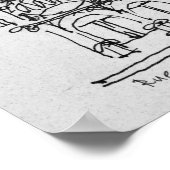 ハウスマン建物 |パリ，ルー・デ・レンヌ ポスター (角)