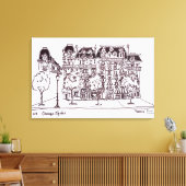 ハウスマン建築 |パリ、シャンゼリゼ キャンバスプリント (インサイチュ (リビング))